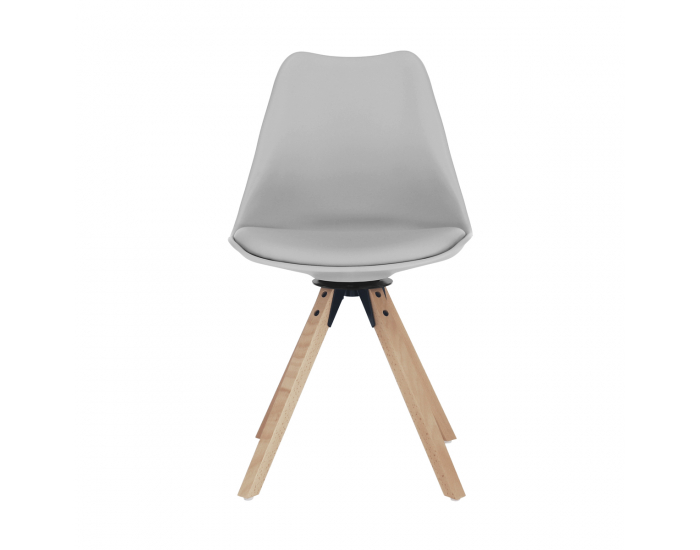 Otočná jedálenská stolička Etosa - svetlosivá / buk