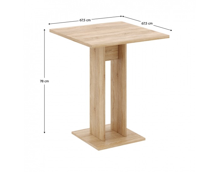 Jedálenský stôl Everet 67,5 - dub sonoma