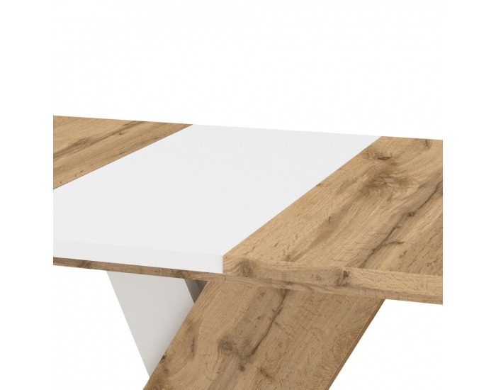 Rozkladací jedálenský stôl Exil 140/180 - dub wotan / biela