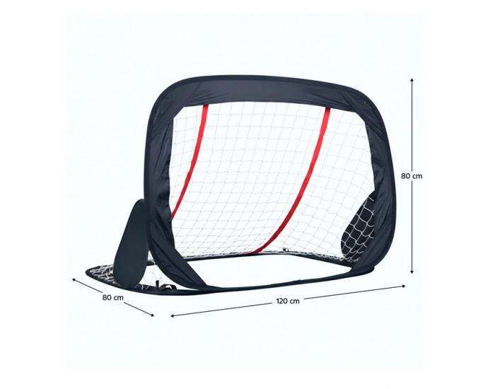 Futbalová bránka (2 ks) Exit - čierna