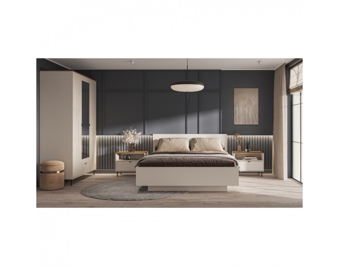 Nočný stolík Eyco 1S - kašmír / dub castello