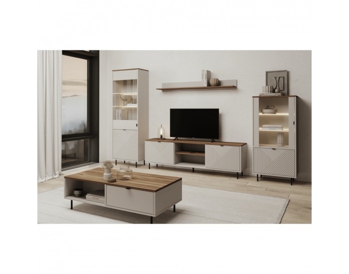 TV stolík Eyco 2D/180 - kašmír / dub castello