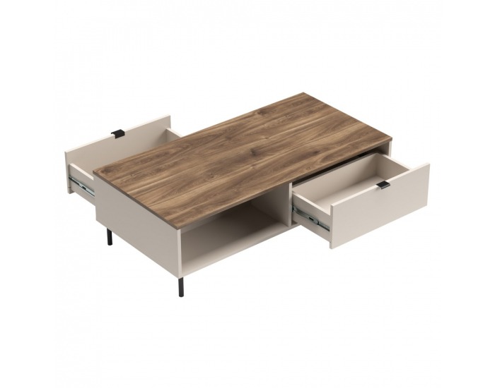 Konferenčný stolík Eyco 2S/110 - kašmír / dub castello