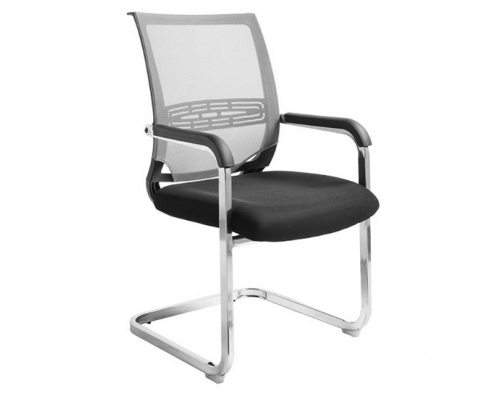 Konferenčná stolička Faje - čierna / sivá
