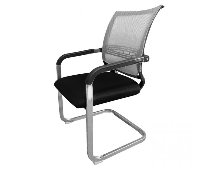Konferenčná stolička Faje - čierna / sivá