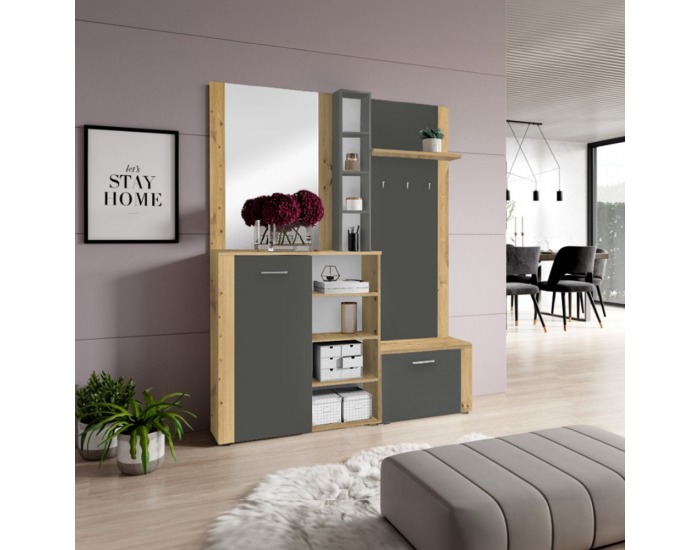 Predsieň Fandu - dub artisan / grafit