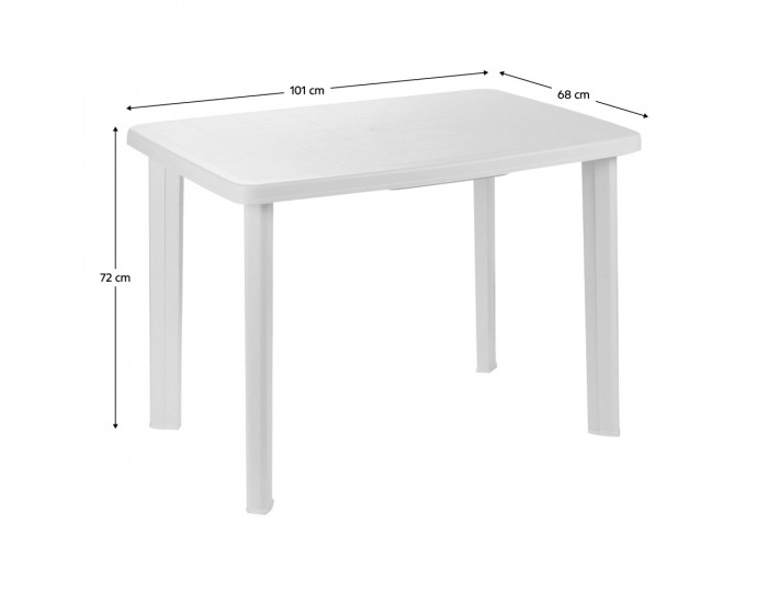 Záhradný stôl Farety - biela