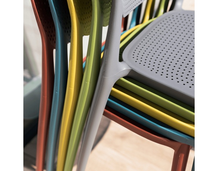 Plastová jedálenská stolička Fedra New - žltá