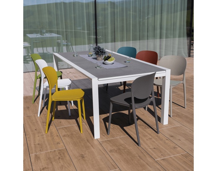 Plastová jedálenská stolička Fedra New - žltá