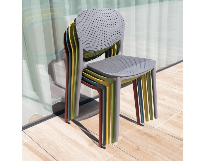 Plastová jedálenská stolička Fedra New - žltá