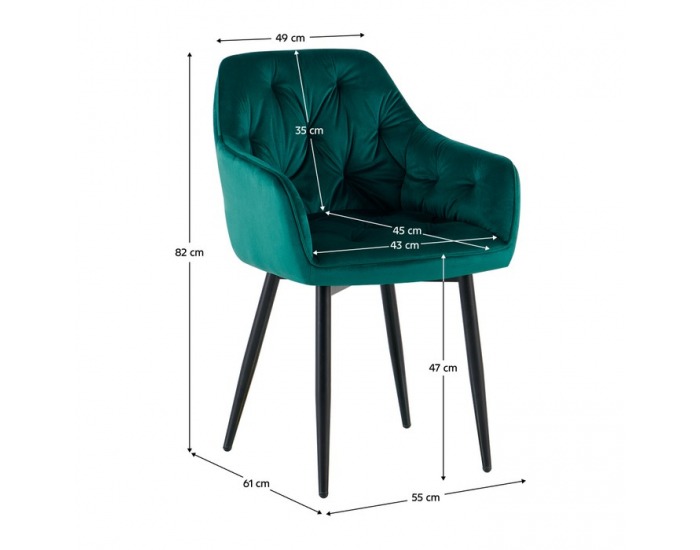 Dizajnové kreslo Fedris 2 New - zelená (Velvet)