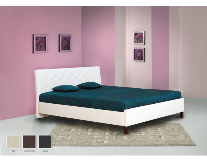 Čalúnená manželská posteľ Felicia 180 - hnedá