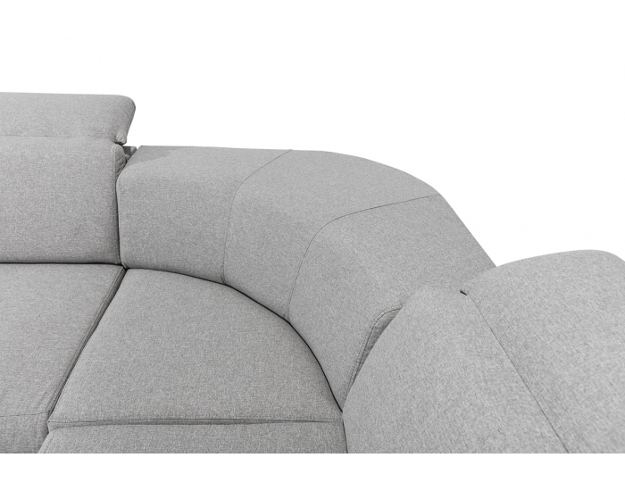 Rohová sedačka s rozkladom a úložným priestorom Feraro L/P - sivá (Sawana 05) / čierna (Soft 11)