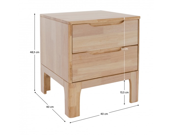 Nočný stolík Ferb - prírodná 