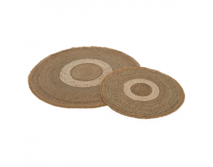 Okrúhly koberec Ferno 80 cm - prírodná