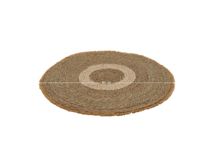 Okrúhly koberec Ferno 80 cm - prírodná