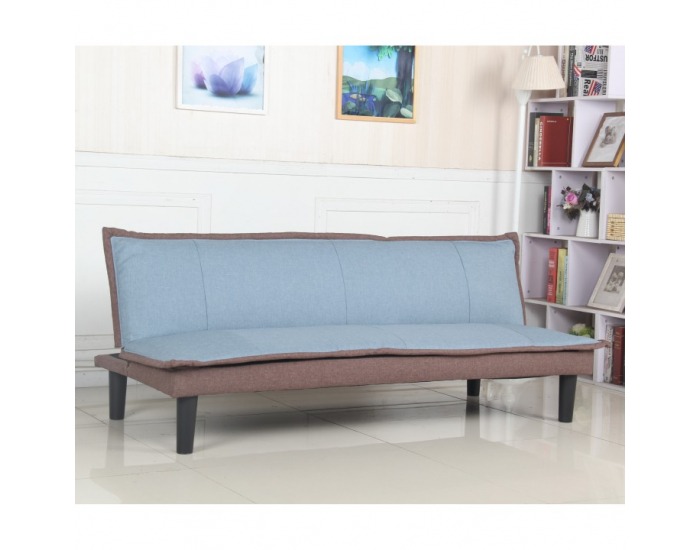 Rozkladacia pohovka Fila - modrá / hnedá