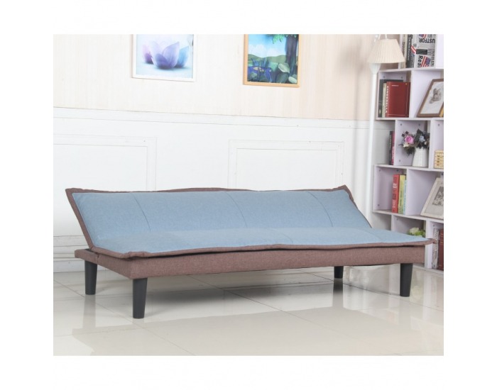 Rozkladacia pohovka Fila - modrá / hnedá