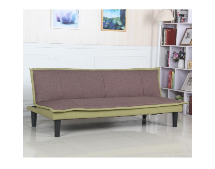 Rozkladacia pohovka Fila - hnedá / zelená