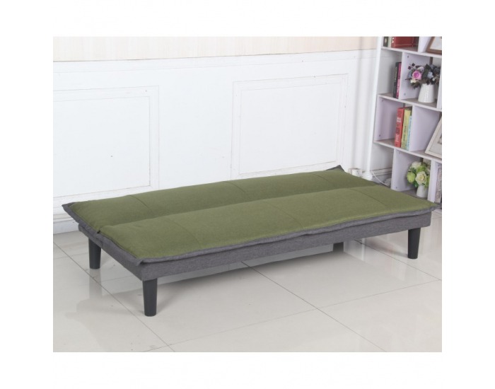 Rozkladacia pohovka Fila - zelená / sivá