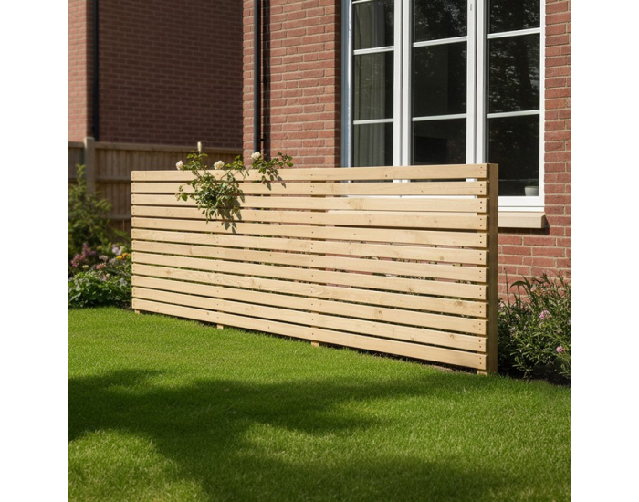 Drevená záhradná zástena Fildo Typ 1 180x60 cm - hnedá