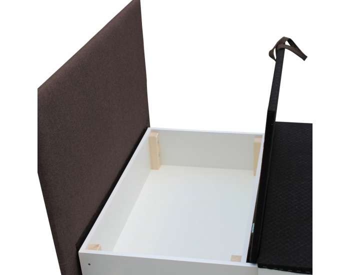 Rozkladacie kreslo s úložným priestorom Flik - hnedá