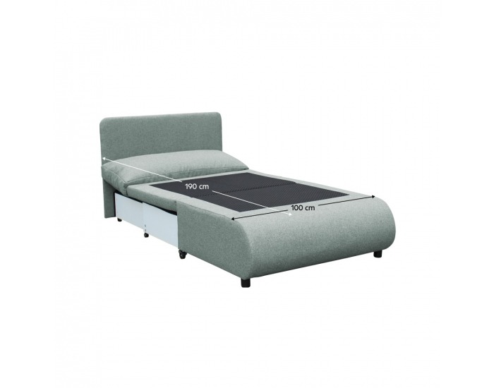 Rozkladacie kreslo s úložným priestorom Flik - mentolová