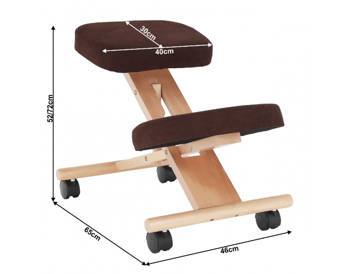 Ergonomická kľakačka Flonet - hnedá / buk