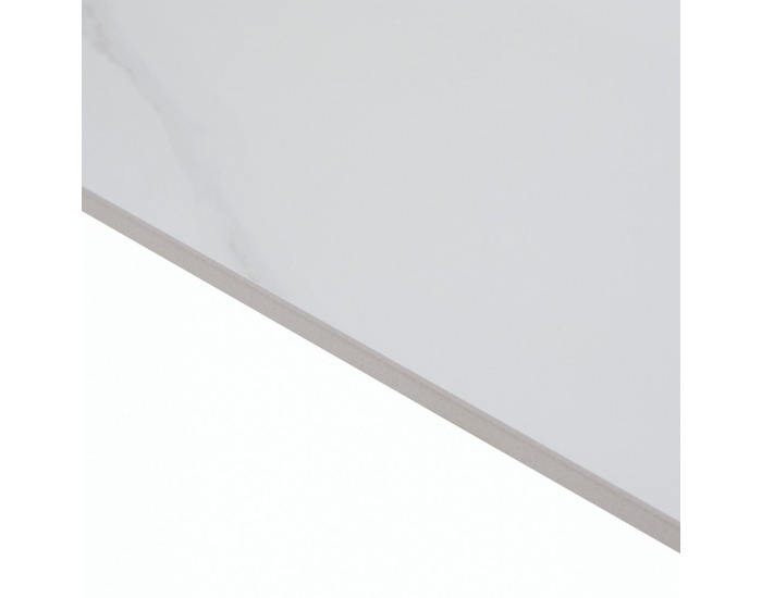 Jedálenský stôl Florenc Typ 2 160x80 cm - biely mramor / čierna