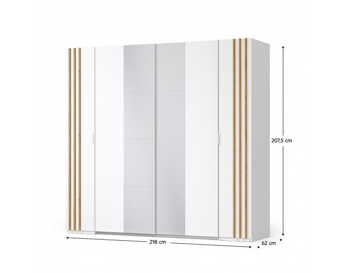 Spálňová zostava Florens 160 - biela / dub artisan