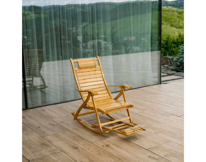 Záhradné hojdacie kreslo Flos - prírodná