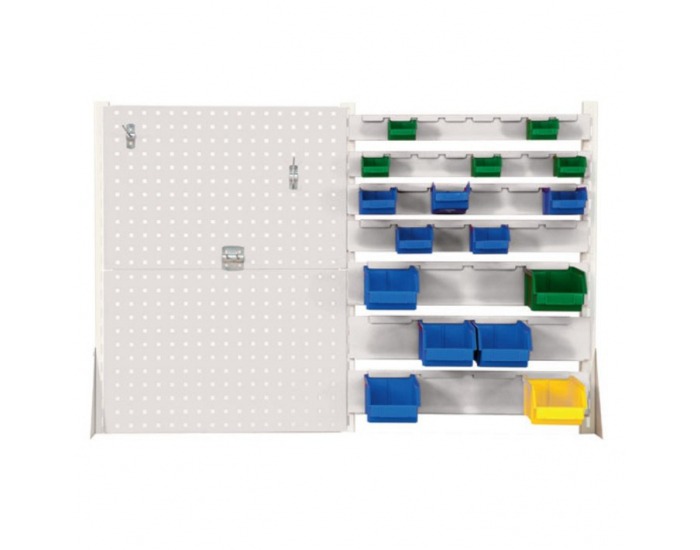 Nadstavba k pracovnému stolu s lištami na boxy FNSS02/2T2L - svetlosivá