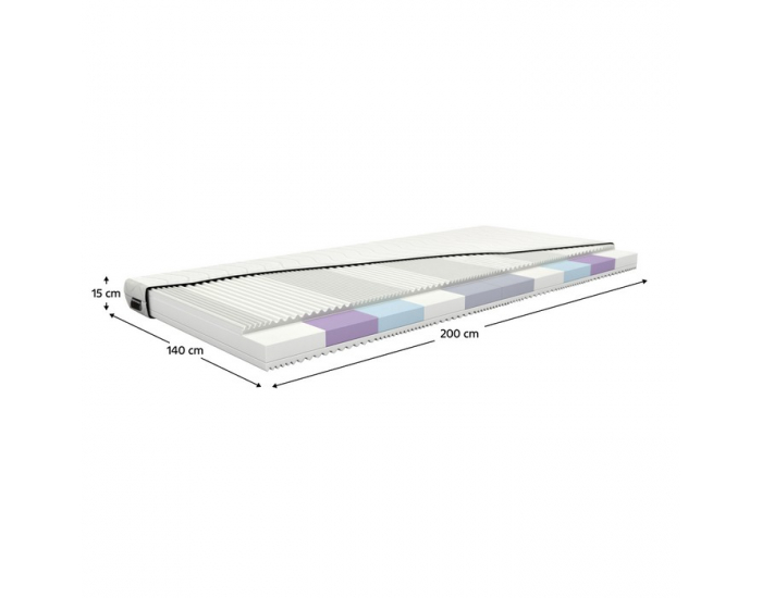 Penový matrac Foamy 15 cm 140x200 cm - biela
