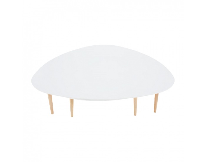 Konferenčný stolík (2 ks) Folko New - biela / buk