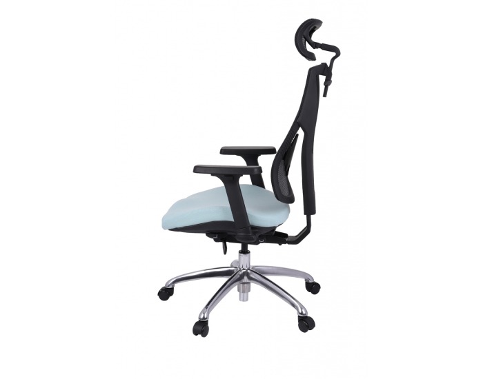 Kancelárska stolička s podrúčkami Forbes 4S Plus - mentolová / čierna / chróm