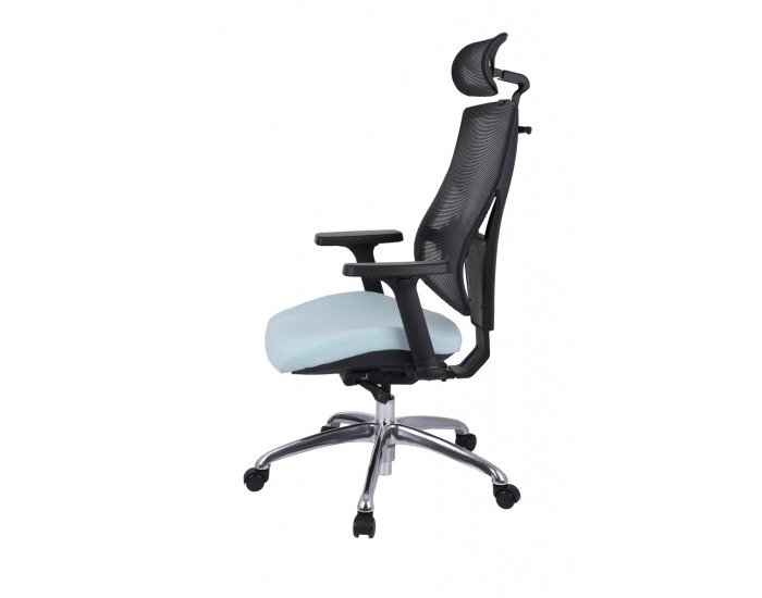 Kancelárska stolička s podrúčkami Forbes 4S Plus - mentolová / čierna / chróm