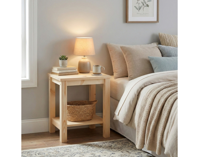 Nočný stolík Fosil - prírodná