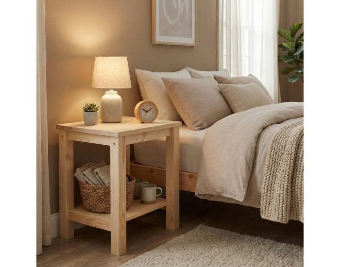 Nočný stolík Fosil - prírodná