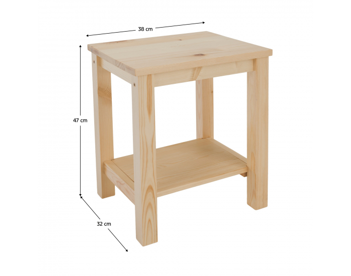 Nočný stolík Fosil - prírodná