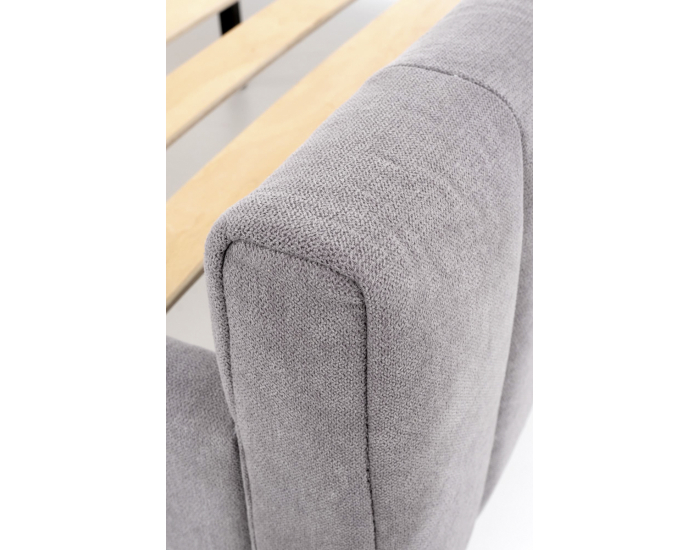 Čalúnená manželská posteľ s roštom Francesca 160 - svetlosivá