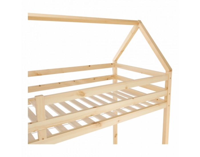 Poschodová posteľ s roštami Freya 90x200 cm - prírodná