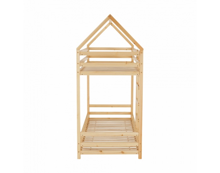 Poschodová posteľ s roštami Freya 90x200 cm - prírodná