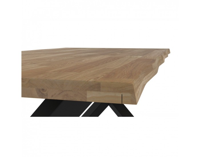 Jedálenský stôl Frida 180x100 cm - prírodná / čierna