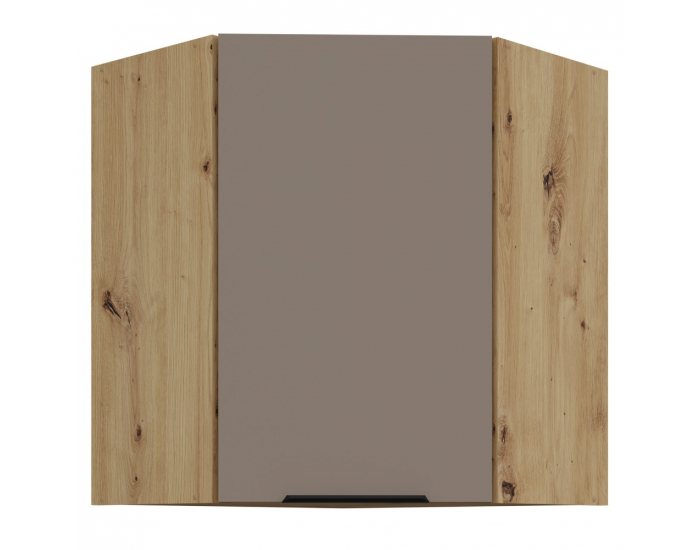 Horná rohová kuchynská skrinka Frisbo 60x60 GN-72 1F - sandgrau / dub artisan
