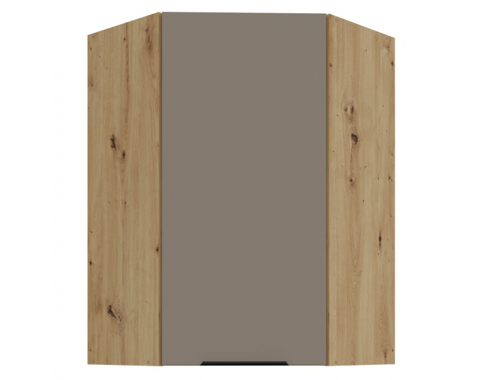 Horná rohová kuchynská skrinka Frisbo 60x60 GN-90 1F - sandgrau / dub artisan