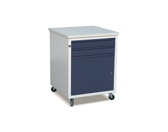 Mobilná dielenská skrinka na kolieskach FSPO1P/X - sivá / grafit