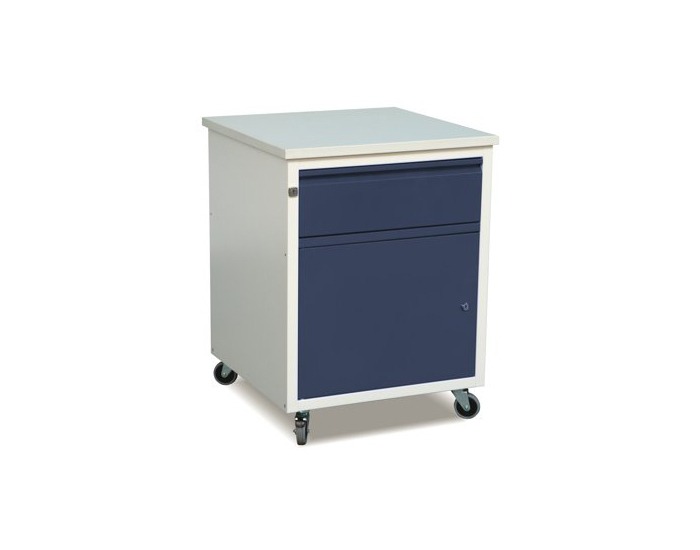 Mobilná dielenská skrinka na kolieskach FSPO1P/Y - sivá / grafit