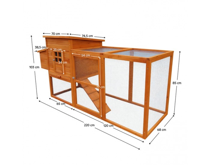 Kurník pre sliepky Furol - hnedá / zelená