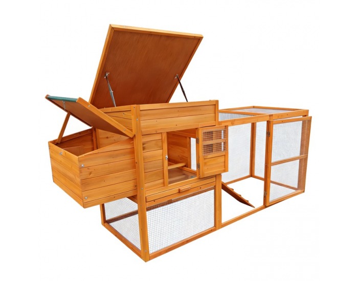 Kurník pre sliepky Furol - hnedá / zelená