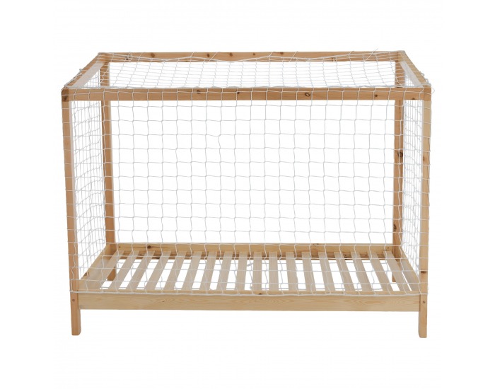 Montessori posteľ Futal 90x200 cm - prírodná / biela / čierna